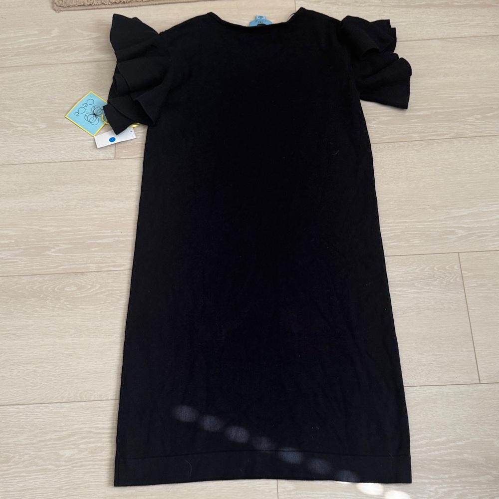 CeCe Black Casual Dress with Ruffle Short Sleeves - Picture 8 of 8